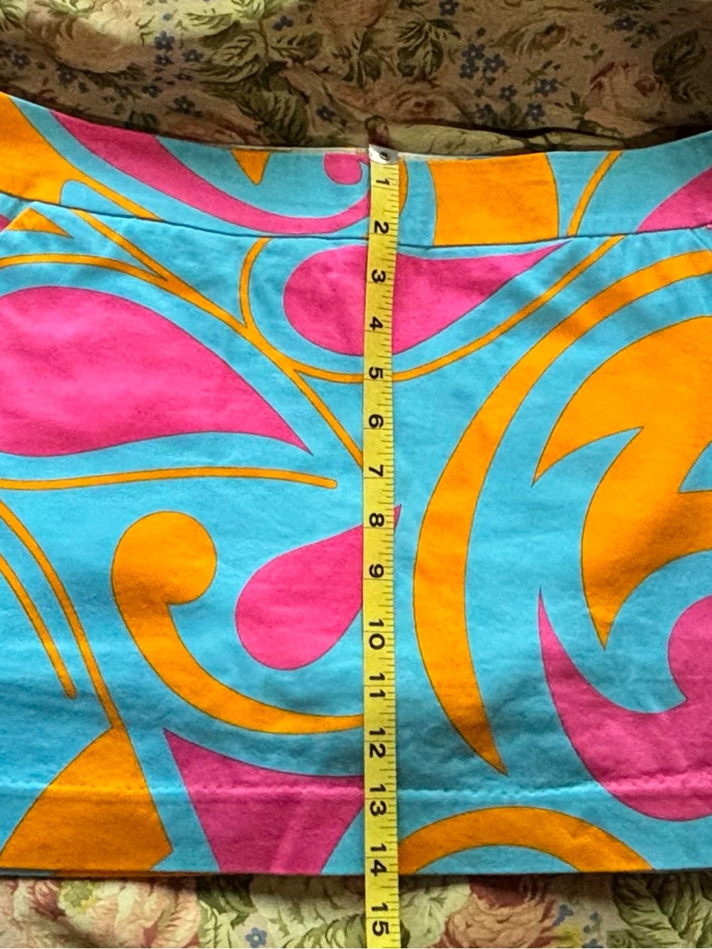 LOUDMOUTH Ladies MINI SKORT golf skirt COLORFUL SWIRL pink blue SIZE 10 - Picture 5 of 7